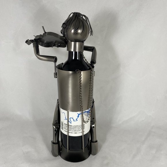 Violinist Metal Wine Bottle Holder - Picture 5 of 8